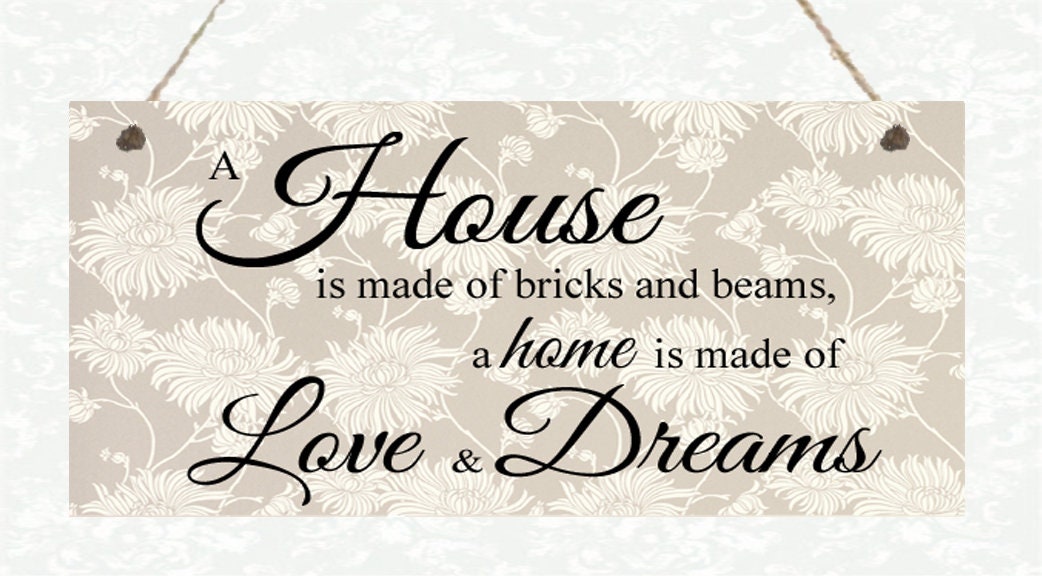 Personalised Love and Dreams Metal Hanging Plaque Mother's Day Birthday Christmas Home Family