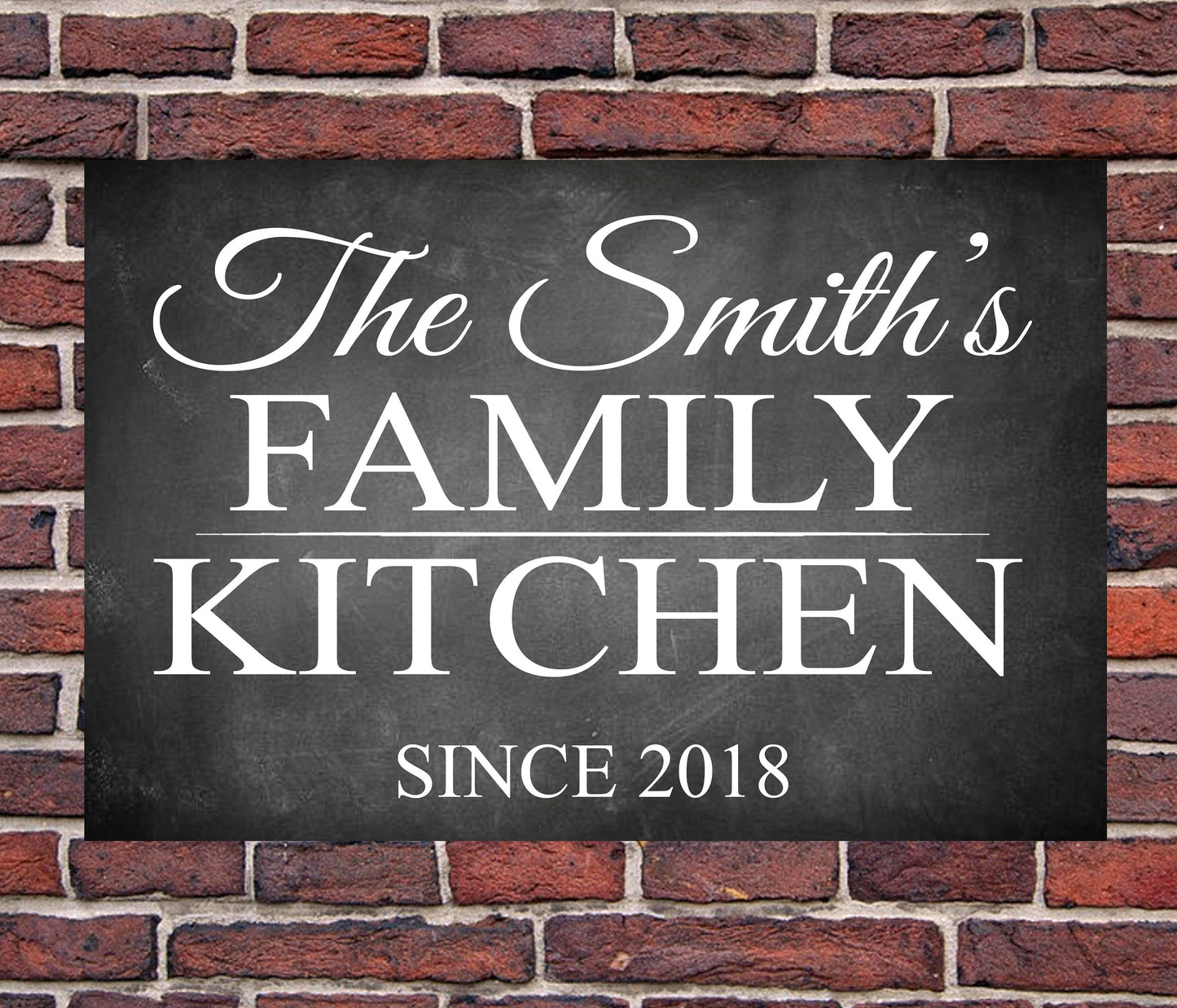 PERSONALISED Family Kitchen Metal Wall Sign Gift Present Home