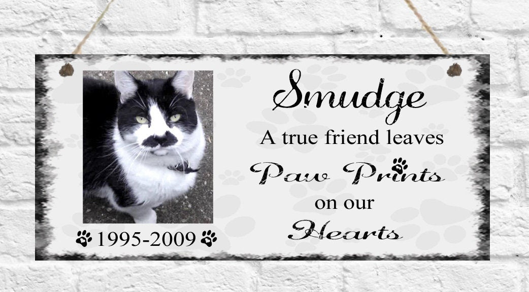 Personalised Pet Memorial Photo Metal Hanging Wall Plaque Gift Present Bereavement Cat Dog In Memory