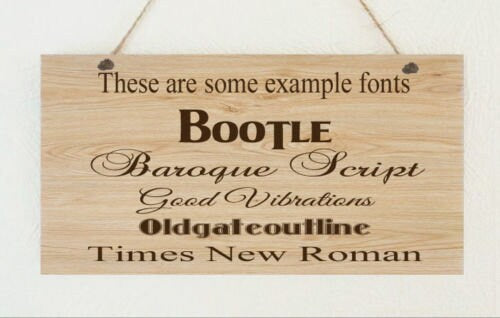Personalised Any Text METAL Wood Grain Effect Hanging Plaque
