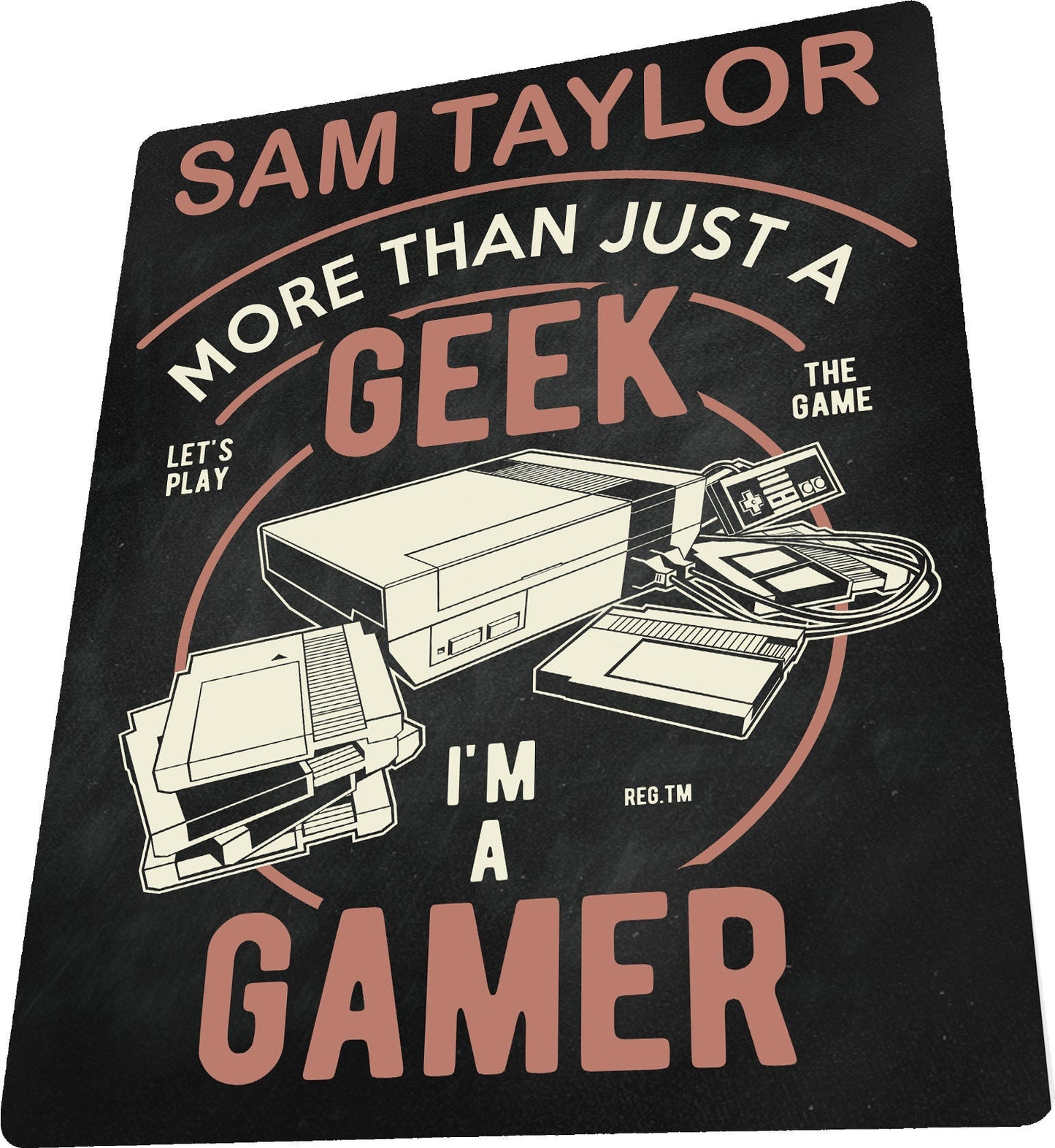 PERSONALISED Retro Gaming Geek Gamer Metal Wall Sign Gift Present Chalkboard Style