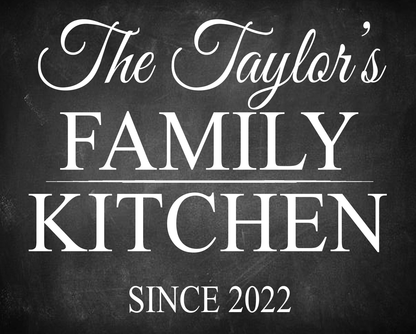 PERSONALISED Family Kitchen Metal Wall Sign Gift Present Home