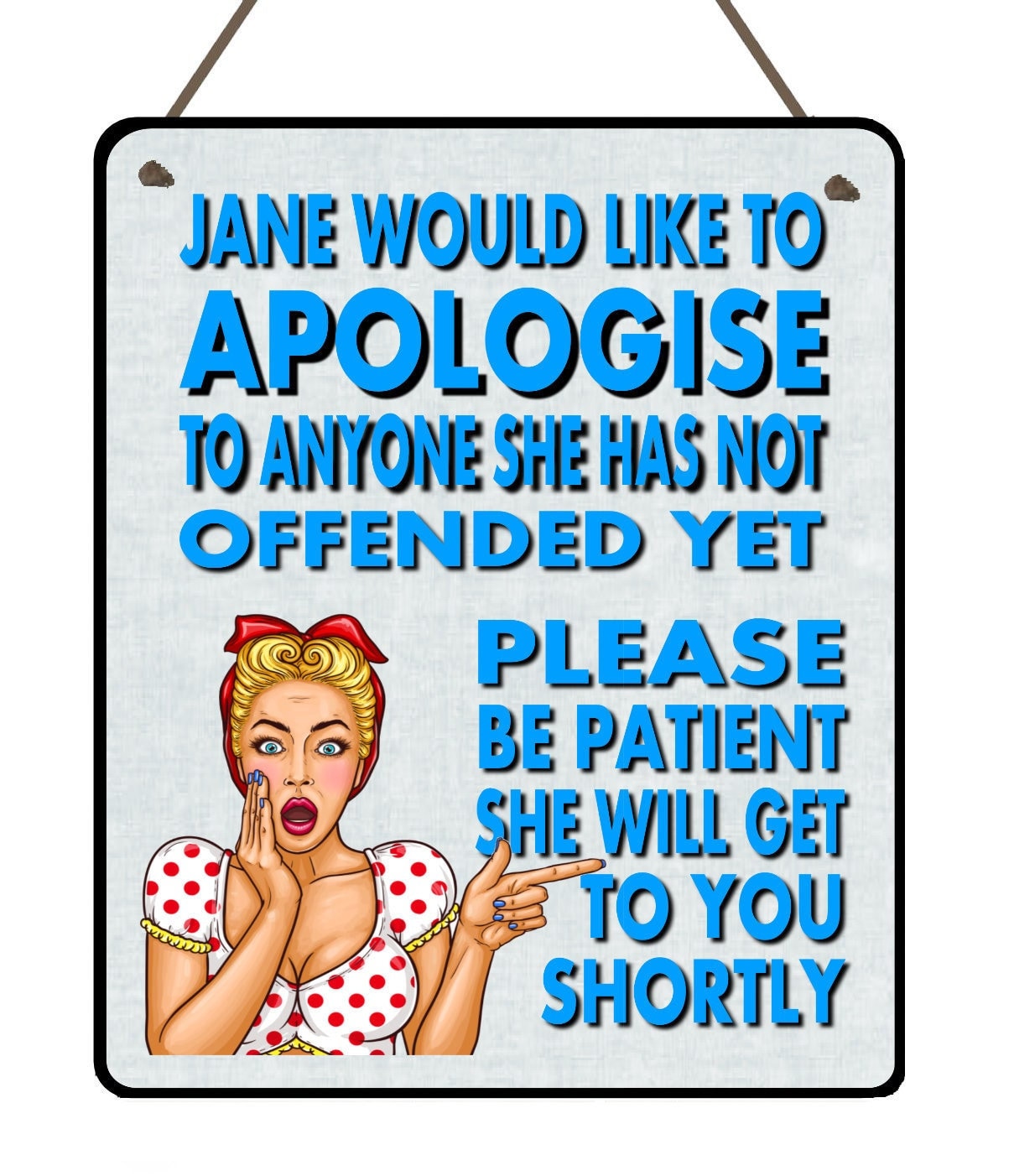 Personalised Funny Friend Hanging Plaque Sign Best Friends Thank you gift Friendship