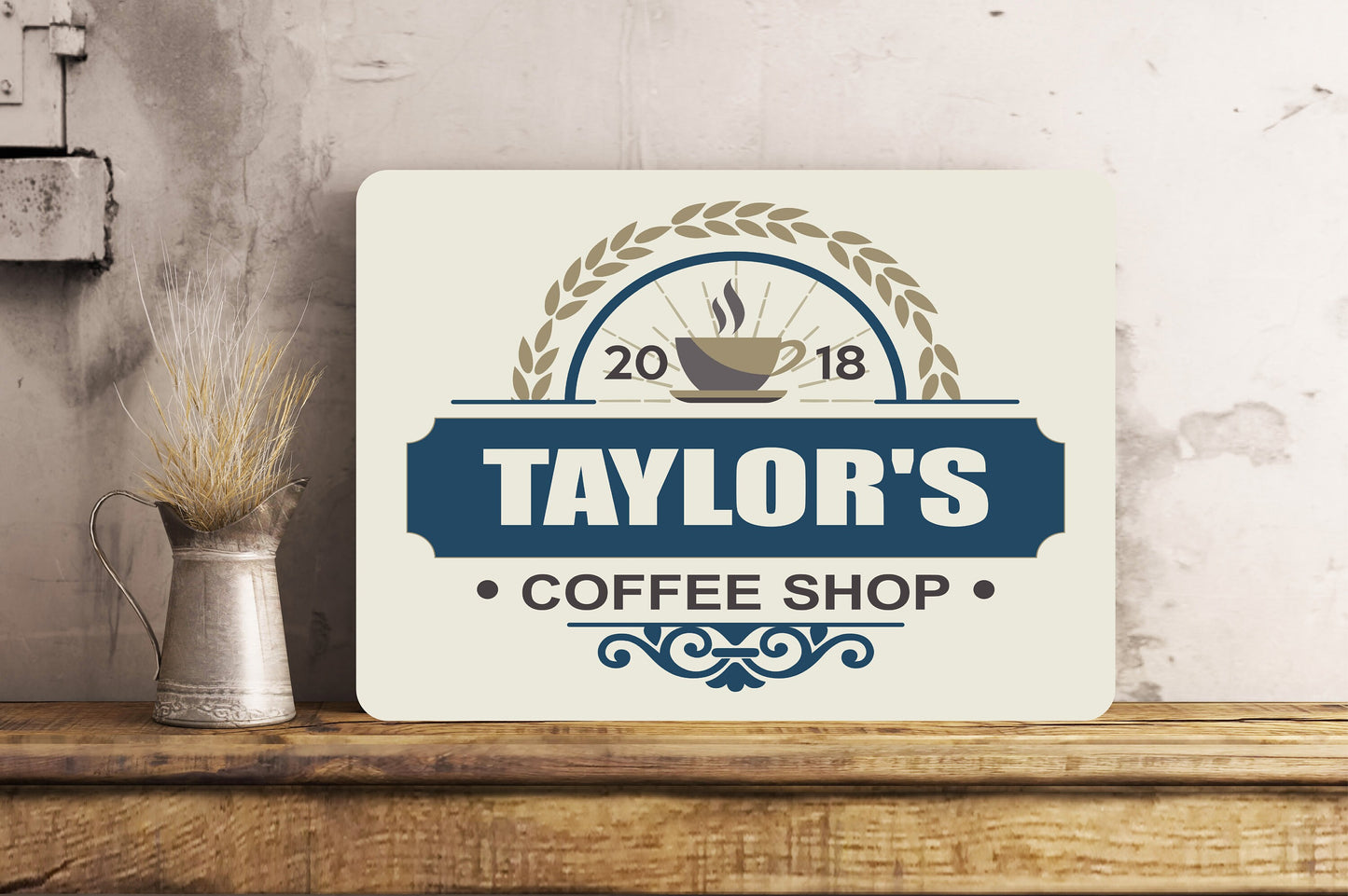 Personalised Metal Coffee Bar Shop Wall Sign Gift Present Friends Kitchen Waterproof Coffee