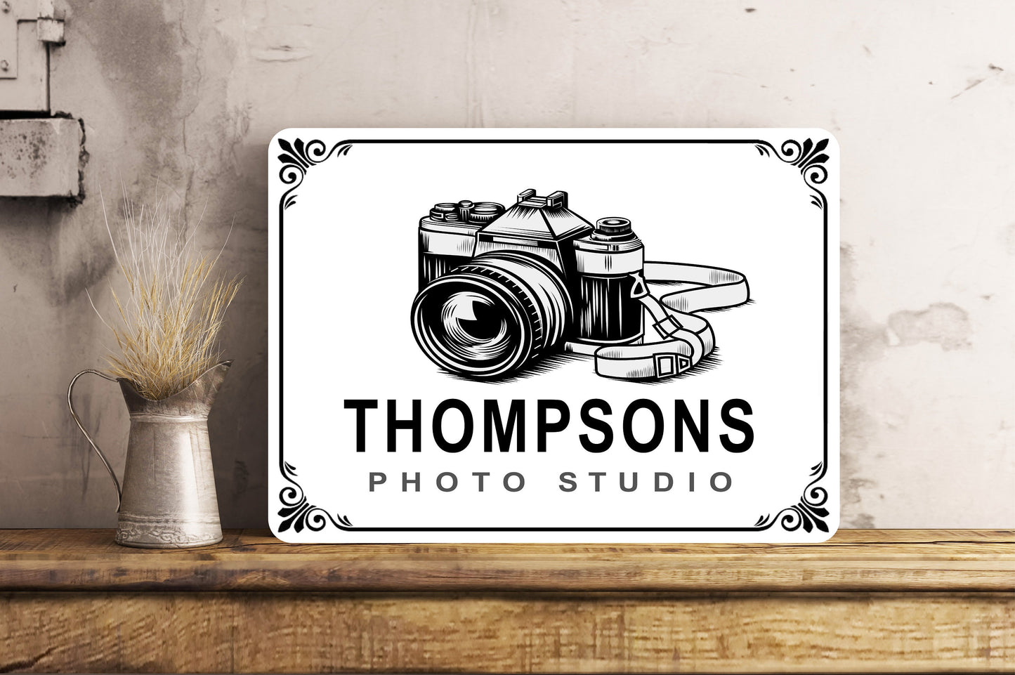 PERSONALISED Metal Photography Studio Wall Sign Business Sign Gift Present Camera Sign