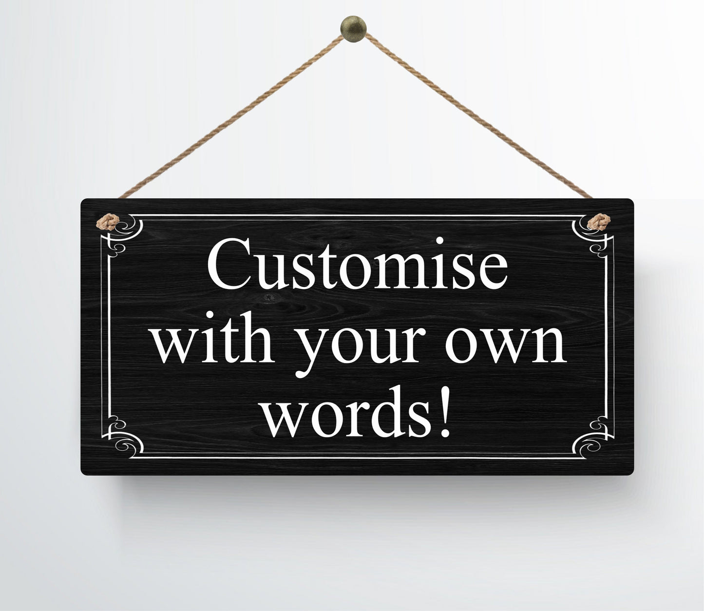 Personalised Metal Sign Hanging Plaque Gifts Custom Any Text Quotes Fun Gift Five Sizes Waterproof Indoor / Outdoor Personalized Custom