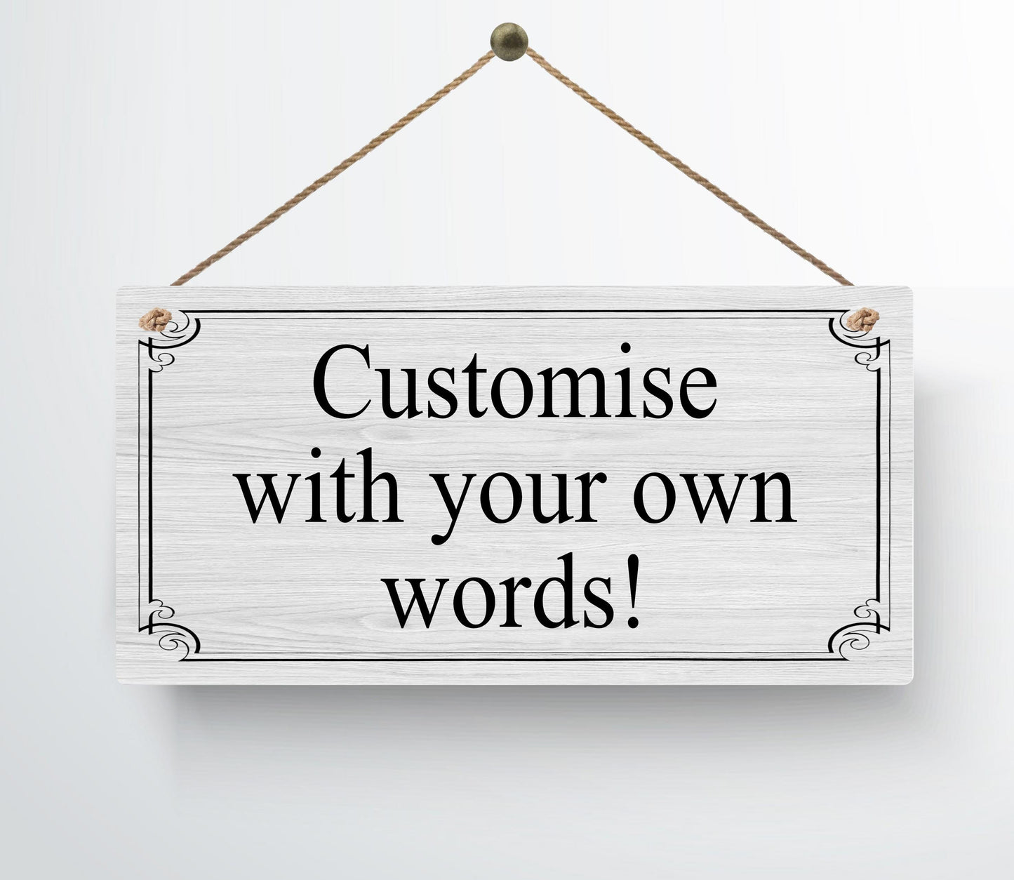 Personalised Metal Sign Hanging Plaque Gifts Custom Any Text Quotes Fun Gift Five Sizes Waterproof Indoor / Outdoor Personalized Custom