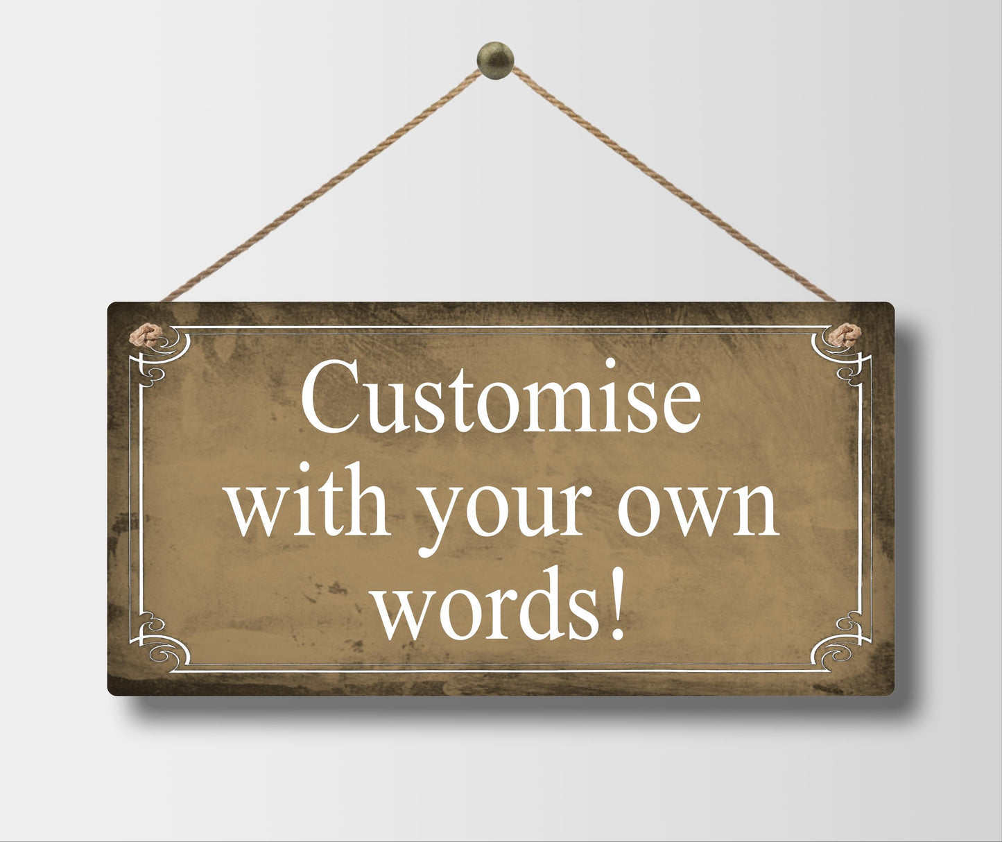 Personalised Colour Metal Sign Hanging Plaque Gifts Custom Any Text Quotes Fun Gift Five Sizes Waterproof Indoor / Outdoor Personalized