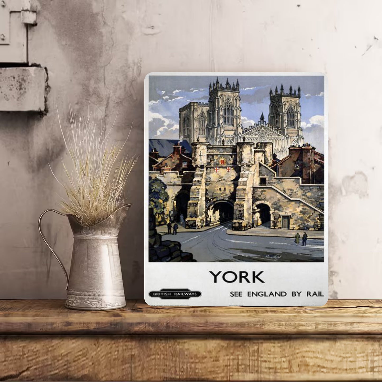 YORK Castle Sign Plaque Vintage Retro Advert Metal Railway Gift Travel Train