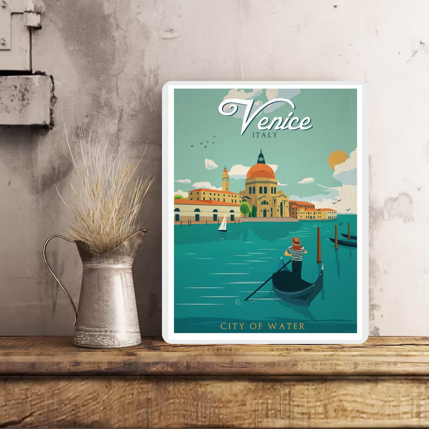 VENICE Italy Sign Plaque Vintage Retro Advert Metal Gift Travel Holiday
