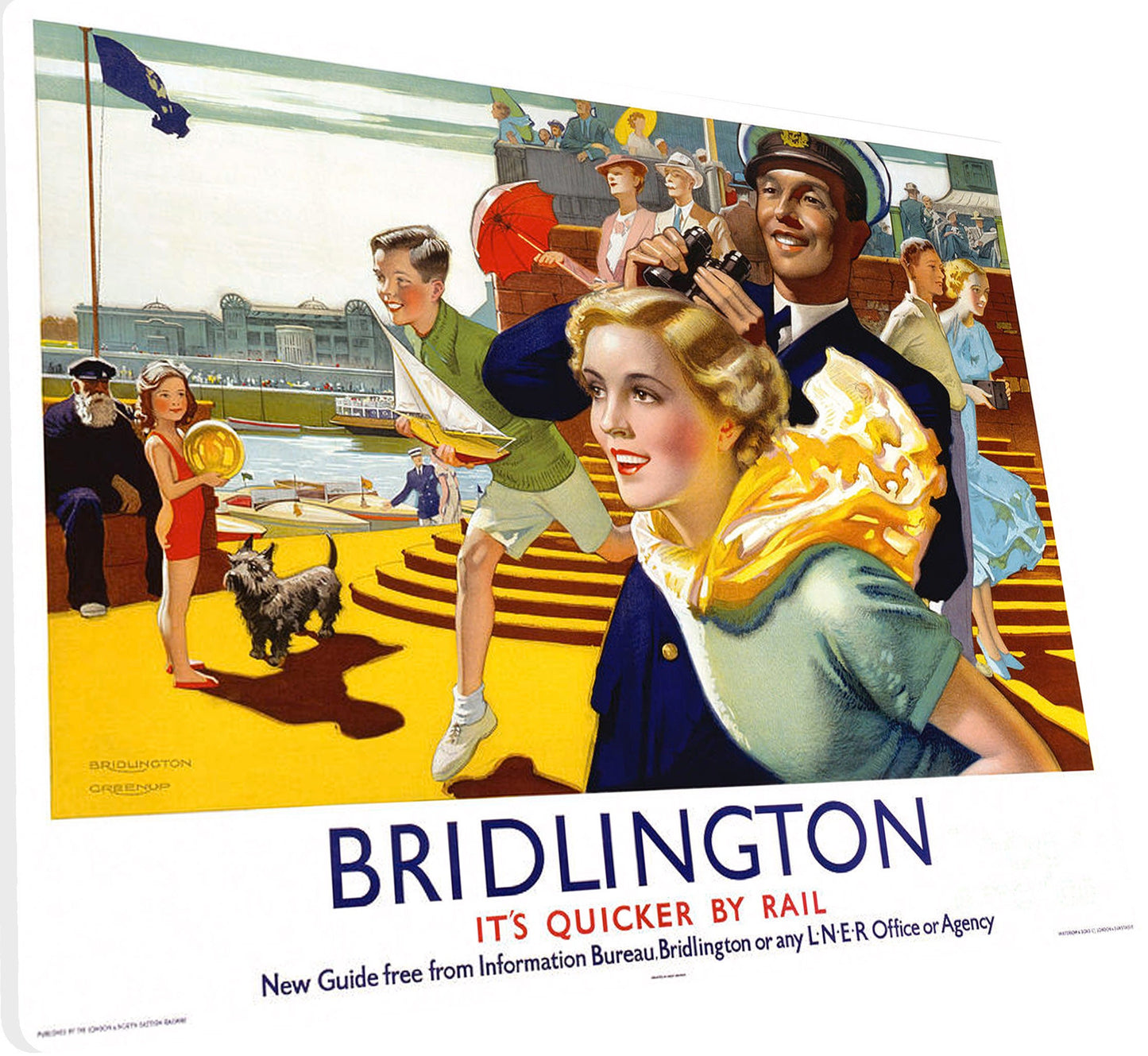 BRIDLINGTON Sign Plaque Vintage Retro Travel Railway Advert METAL Gift