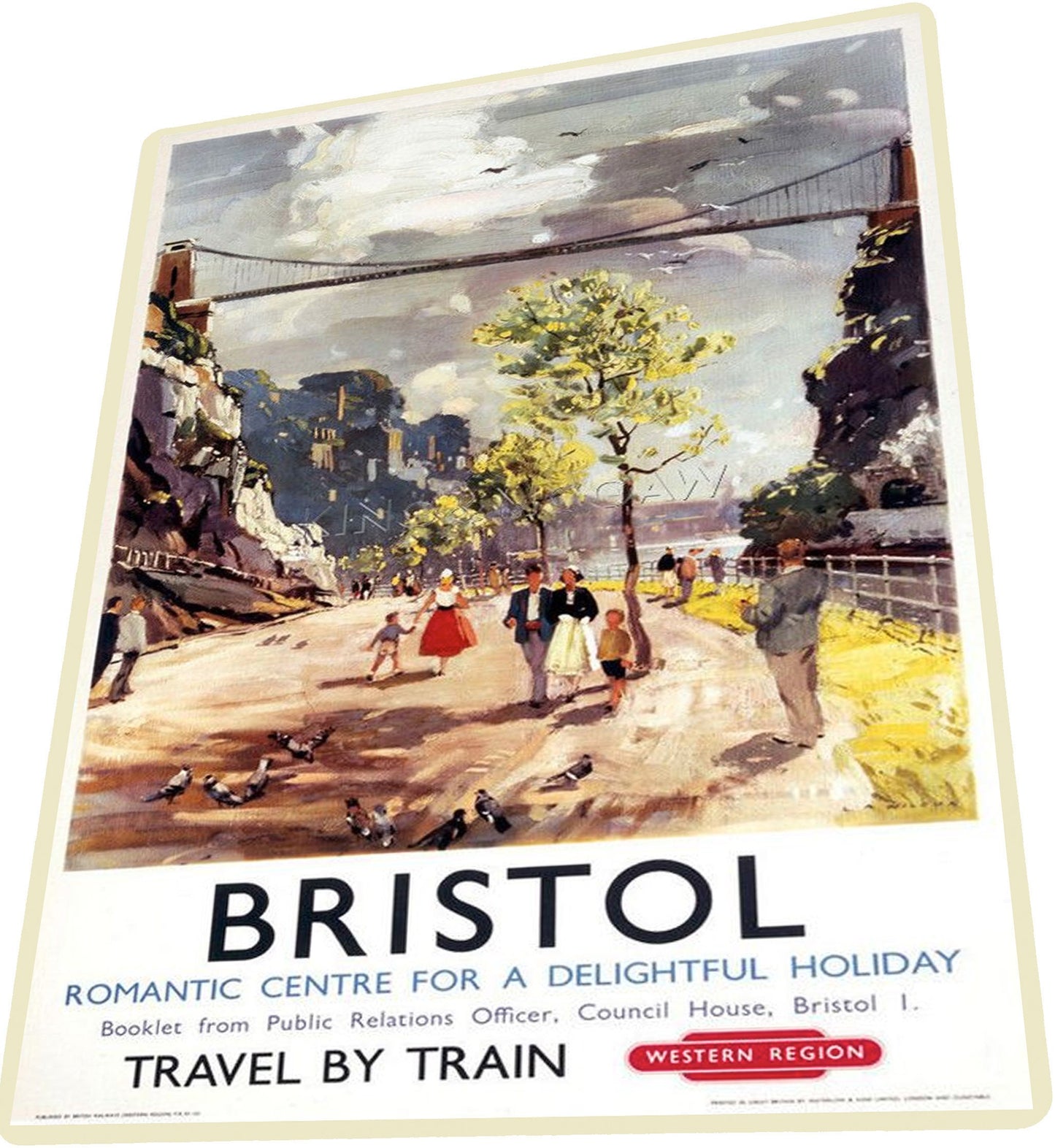 BRISTOL SIGN PLlaque Vintage Retro Travel Western Railway Advert METAL Gift