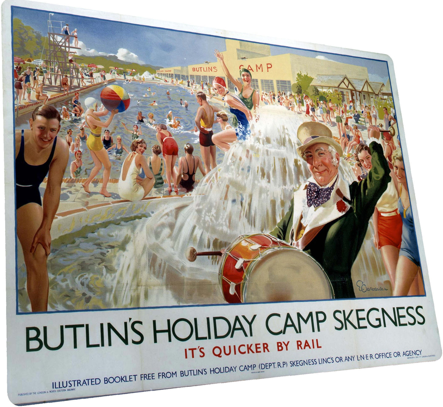 BUTLINS SKEGNESS Sign Plaque Vintage Retro Advert METAL Gift Wall Sign Railway