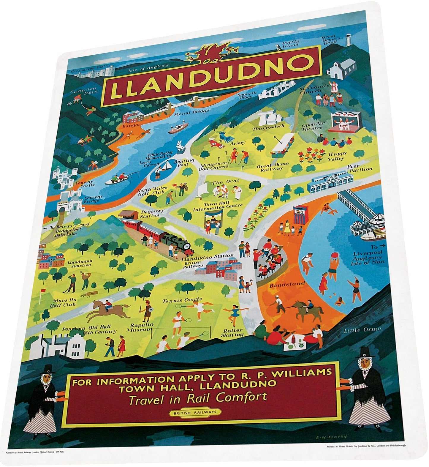 LLANDUDNO SIGN Plaque Vintage Retro Advert METAL Railway Gift Travel Train