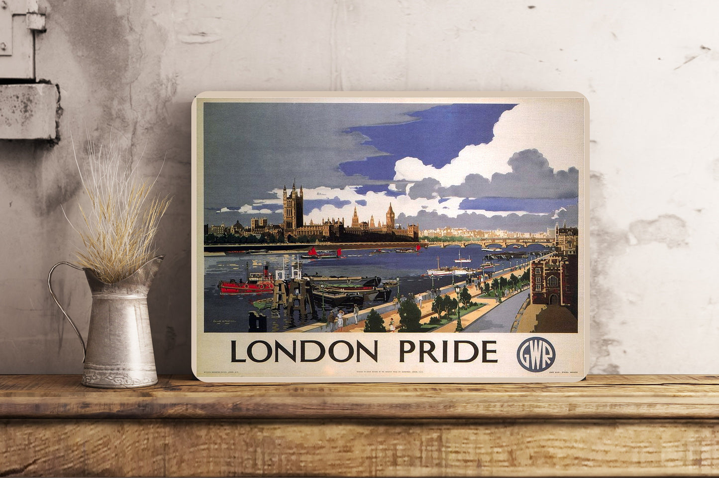 LONDON PRIDE Sign Plaque Vintage Retro Advert METAL Railway Gift Travel Train