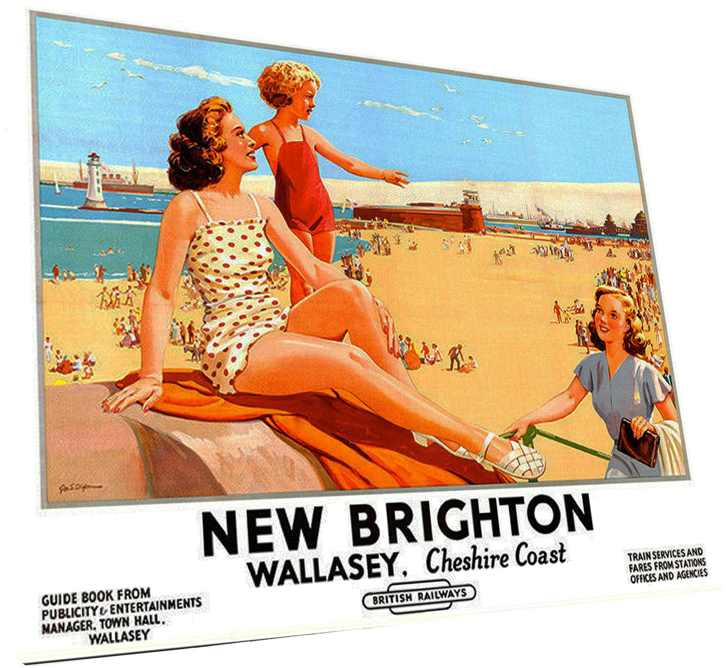 NEW BRIGHTON Sign Plaque Vintage Retro Advert METAL Railway Gift Travel Train