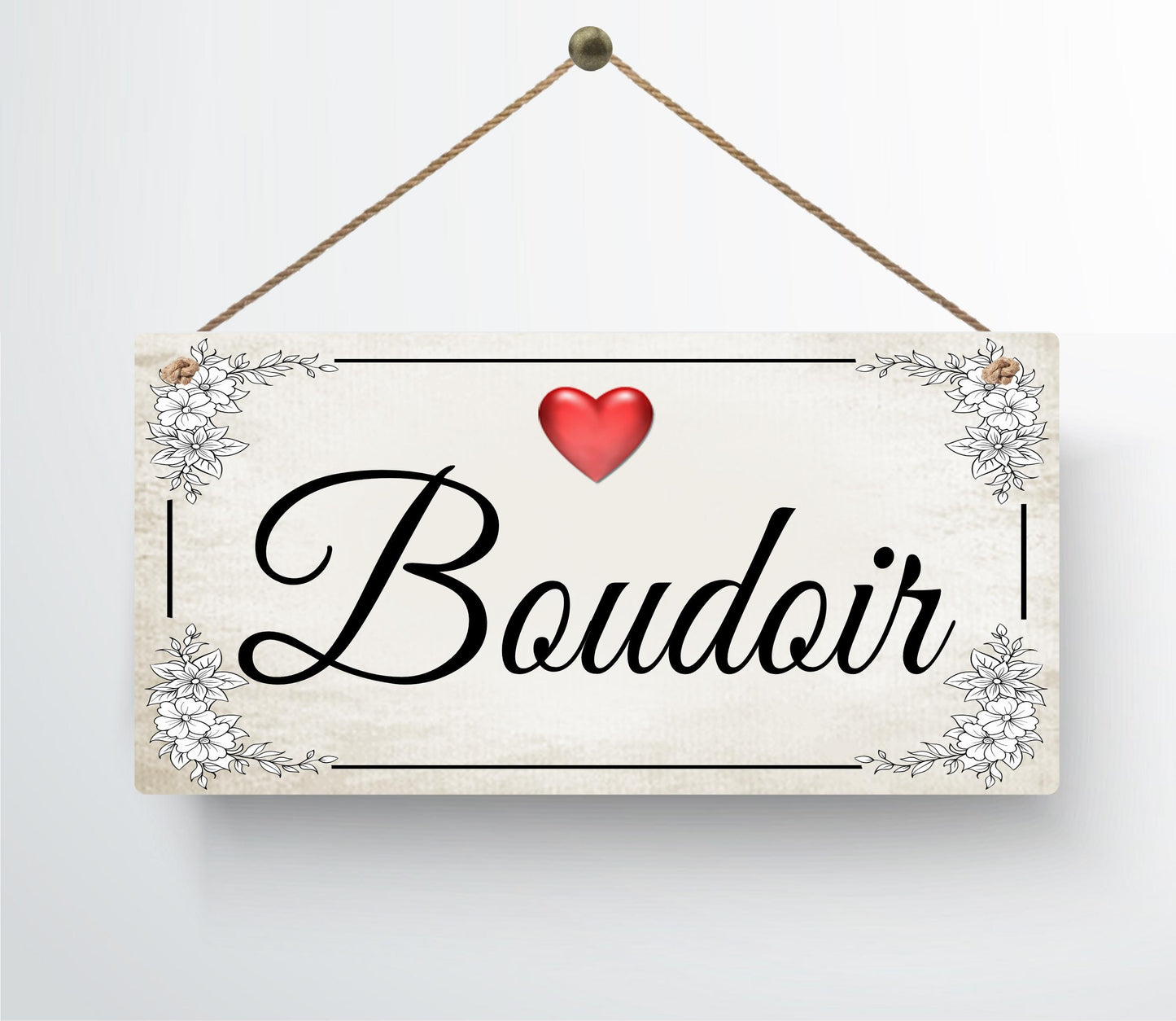 Beautiful Handmade Metal Chic Door Room Hanging Door Sign Floral Heart Wall Plaque Any Room