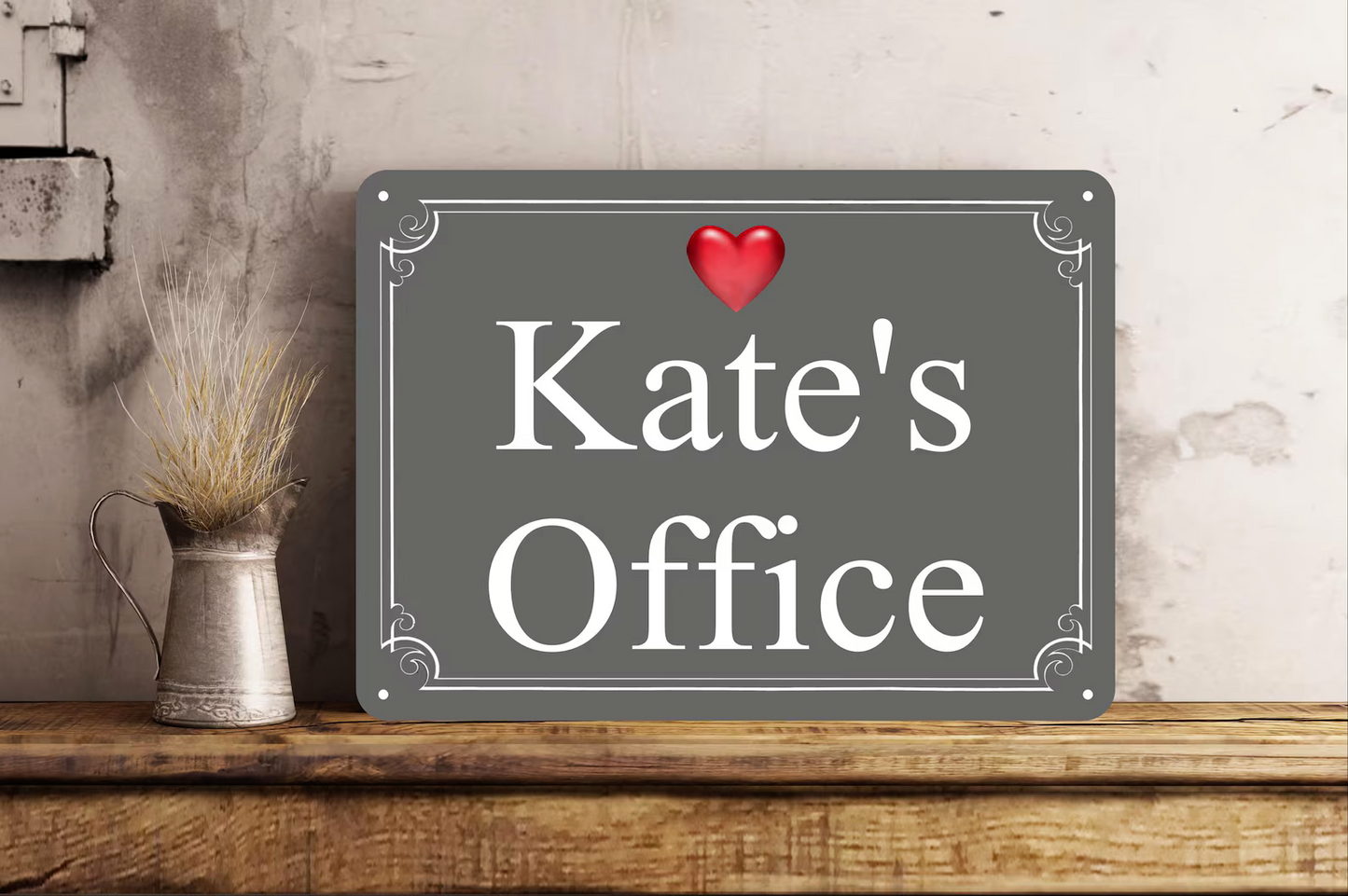 Custom Metal Sign Personalised Colour Plaque Gift Any Text Quotes Fun Gift Four Sizes Waterproof Indoor / Outdoor 20 Colours