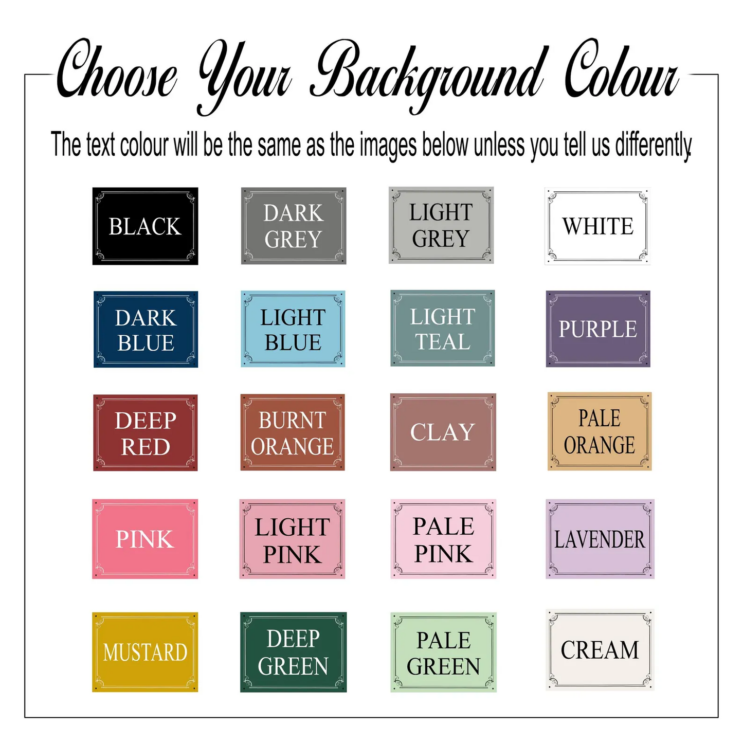 Custom Metal Sign Personalised Colour Plaque Gift Any Text Quotes Fun Gift Four Sizes Waterproof Indoor / Outdoor 20 Colours