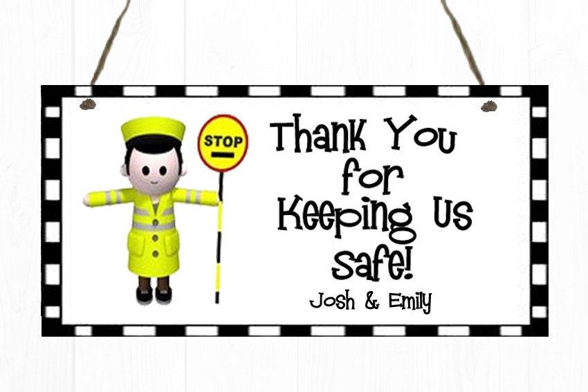 Personalised Lollipop Lady or Man Metal Hanging Wall Plaque Gift Present Birthday Christmas School Nursery Teacher Teaching Assistant Thanks