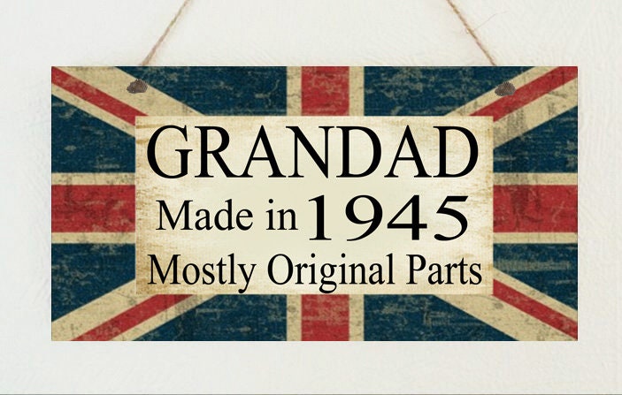 Union Jack All Original Parts Metal Hanging Plaque Birthday Christmas Present Gift Dad Daddy Grandad