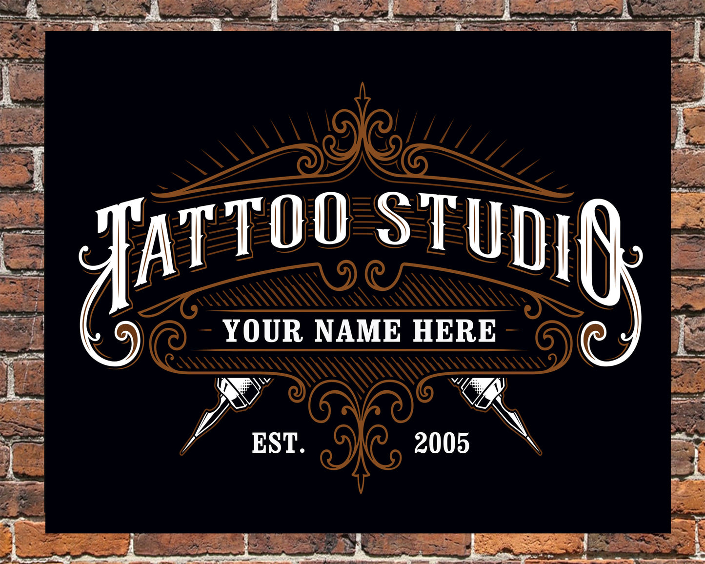 Personalised Tattoo Studio Black Pub Beer Bar Metal Wall Sign Gift Present Landlord