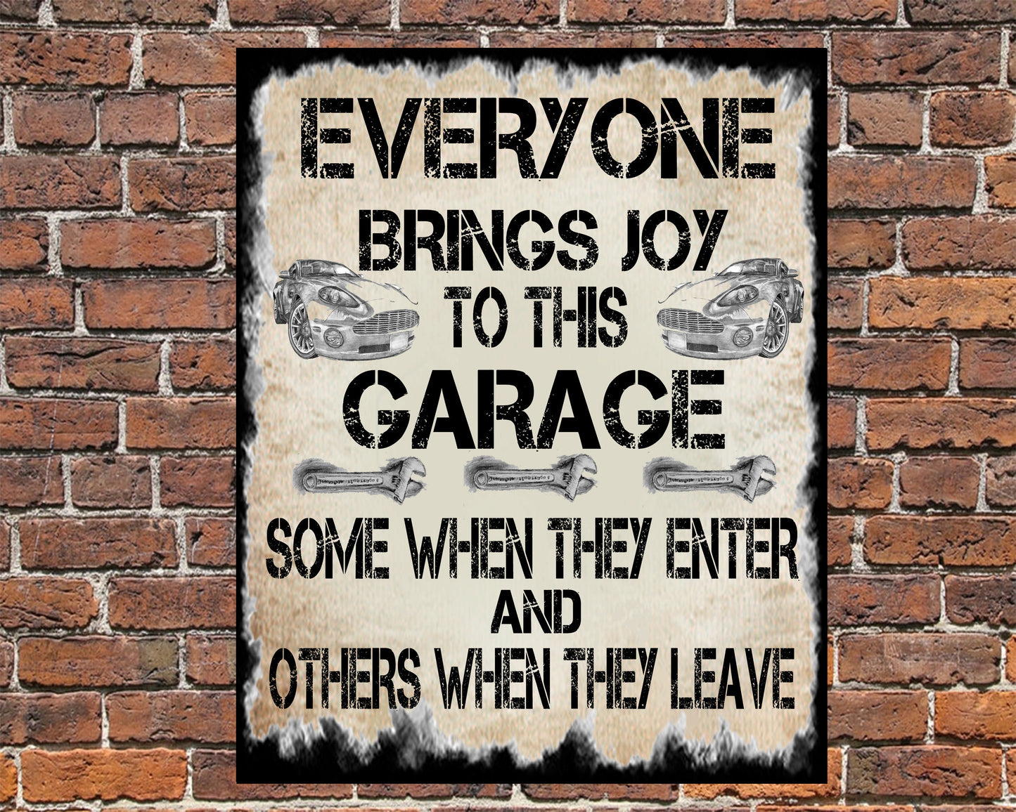 Garage Mechanic Funny Metal Wall Sign Gift Dad Present Car Motorcycle