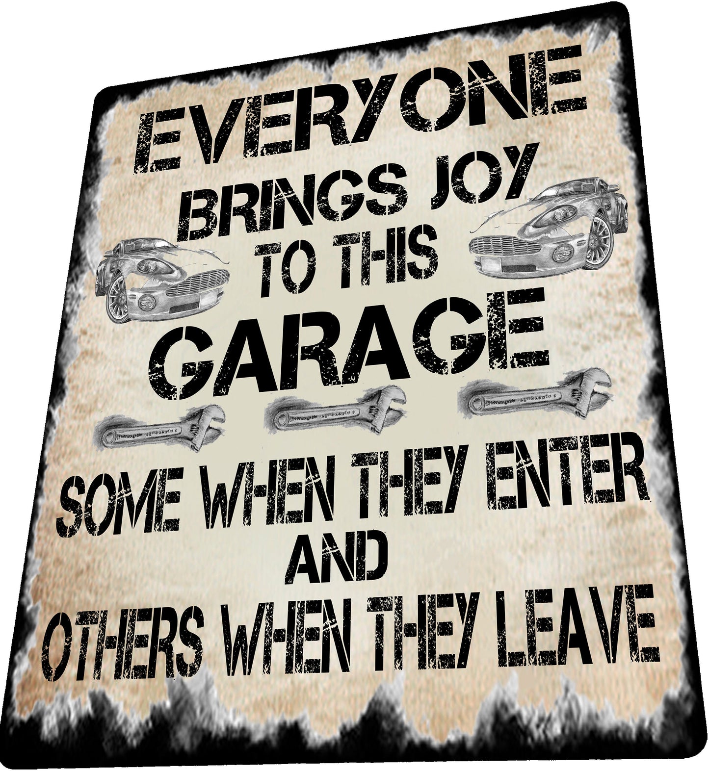 Garage Mechanic Funny Metal Wall Sign Gift Dad Present Car Motorcycle