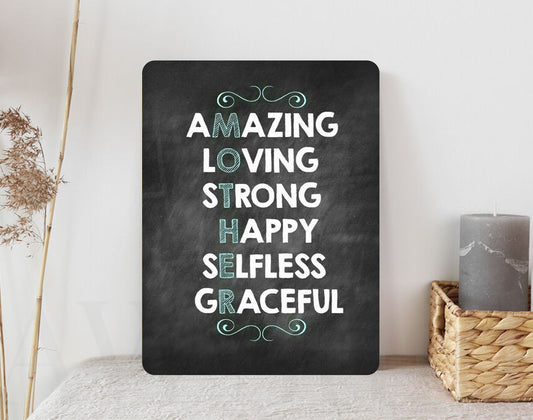 Metal Sign Mother Mum Mummy Mother Mam Mom Amazing Loving Happy Mothers Day Gift