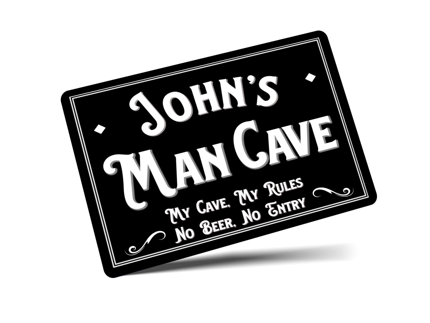 PERSONALISED Man Cave METAL Wall Sign Gift Present Man Cave Unique Gift Any Names Any Quote Hand Made Bar Present ManCave