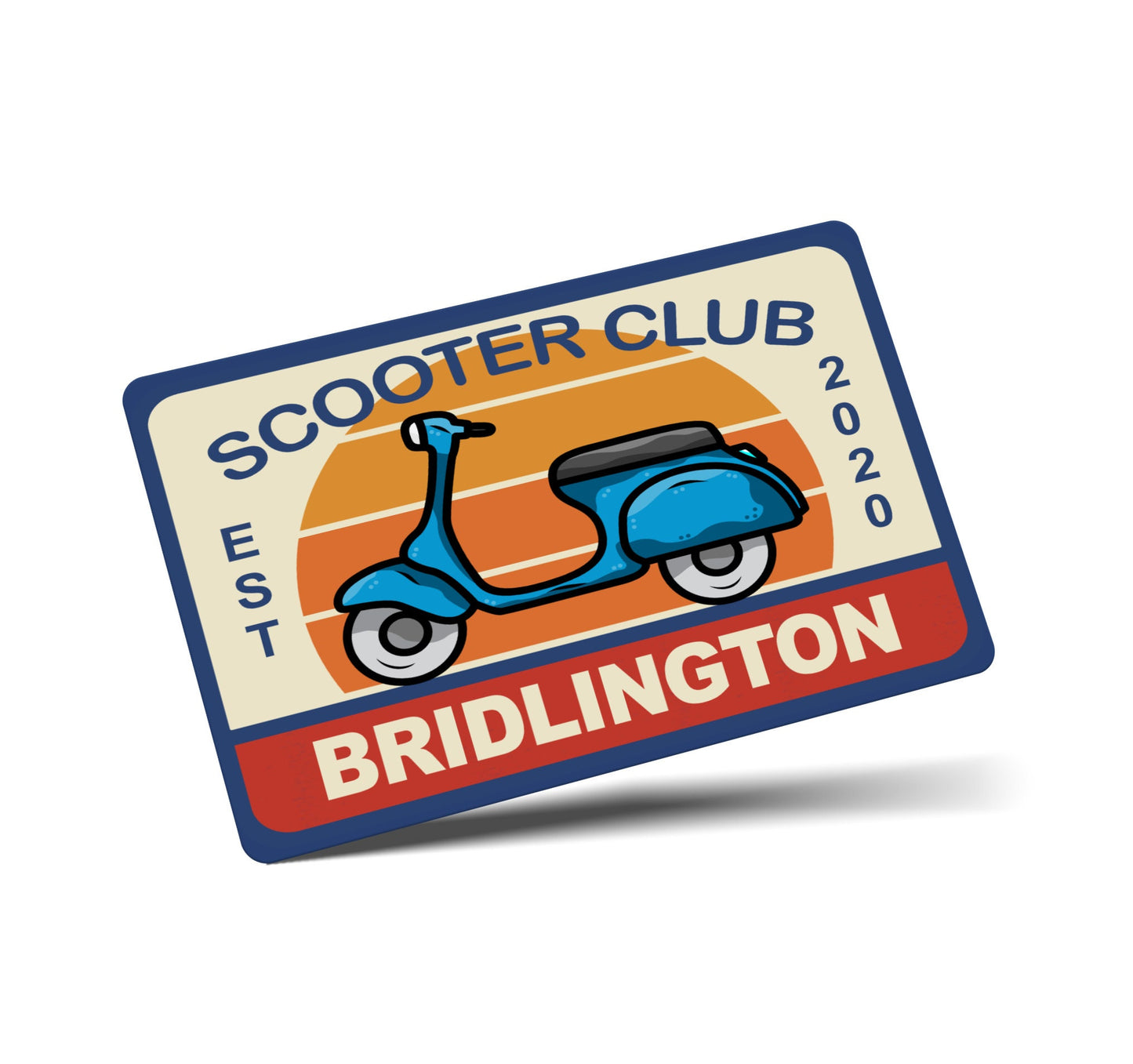 Personalised Scooter Club Sign Metal Wall Scooter Garage Shed Vintage Retro Tin Plaque Aluminium Any Town any Name