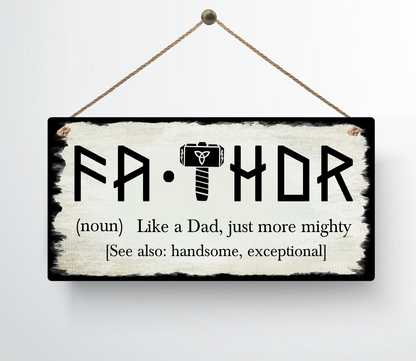 Thor Dad Metal Hanging Plaque Dad Father's Day Sign Gift for Dad Endgame