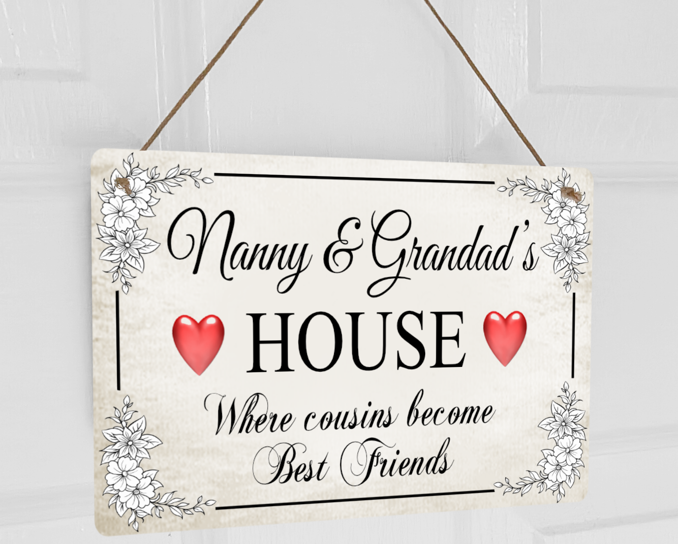 Personalised Plaque Nan Grandma Gran Nanny & Grandad 's House Sign Cousins Gift