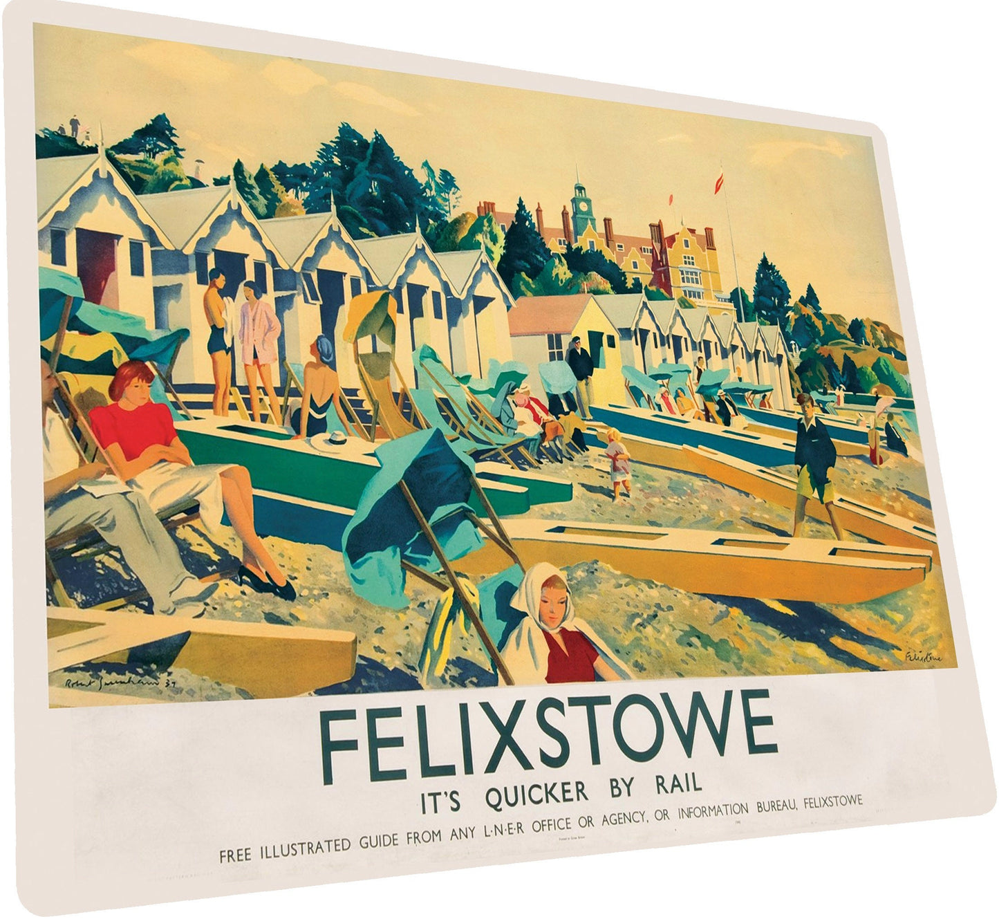 FELIXSTOWE SIGN Plaque Vintage Retro Advert METAL Railway Gift Travel Train