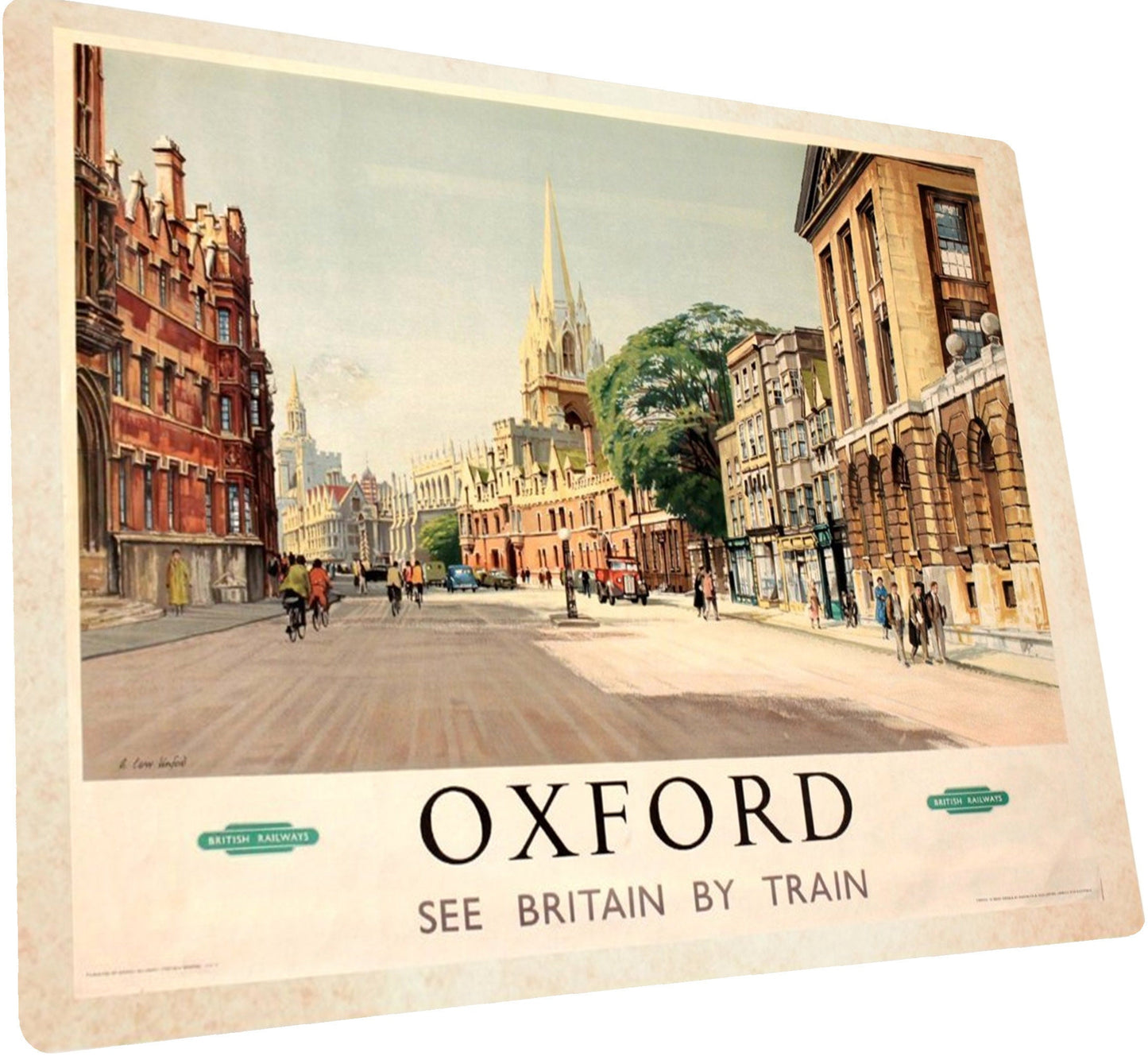 OXFORD Sign Plaque Vintage Retro Advert METAL Railway Gift Travel Train