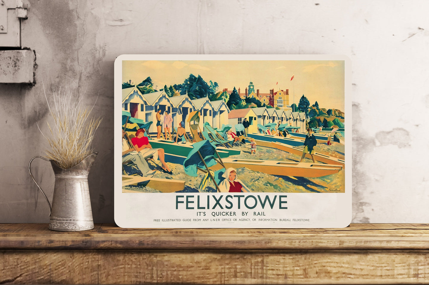 FELIXSTOWE SIGN Plaque Vintage Retro Advert METAL Railway Gift Travel Train