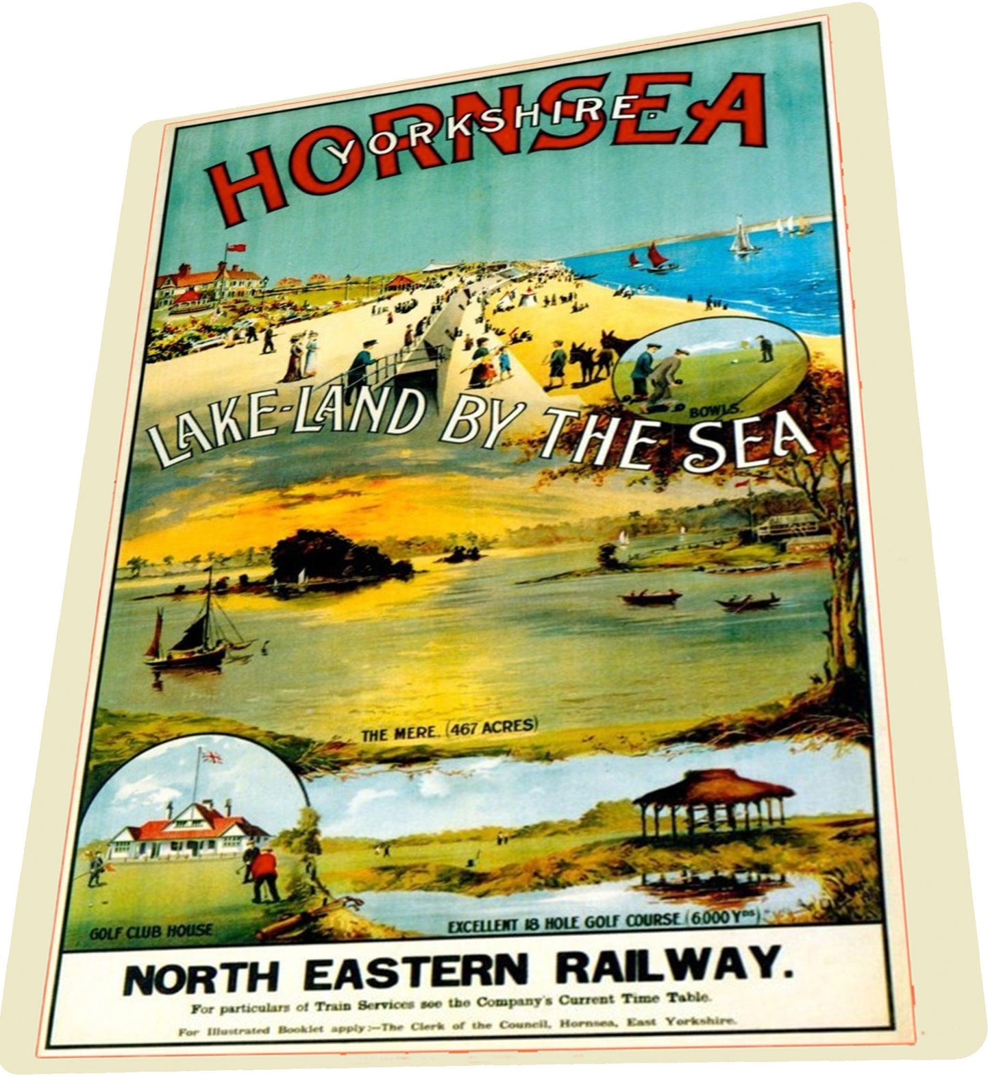HORNSEA SIGN Plaque Vintage Retro Advert METAL Railway Gift Travel Train