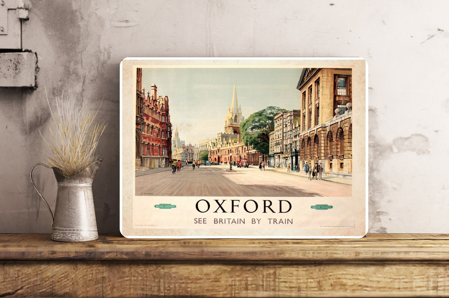 OXFORD Sign Plaque Vintage Retro Advert METAL Railway Gift Travel Train